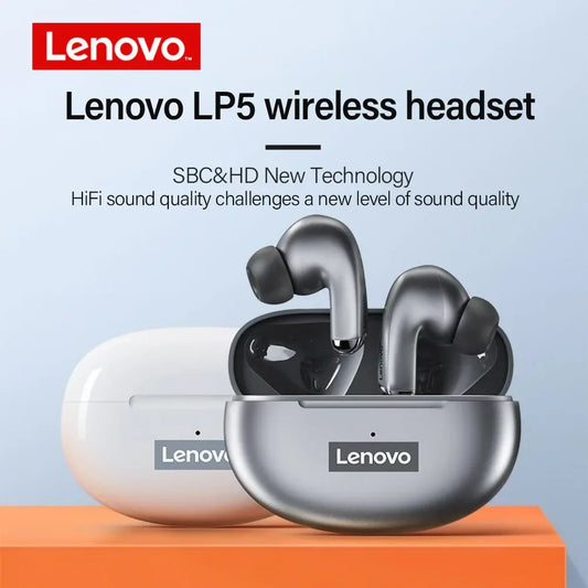 Lenovo LP5 : Écouteurs Bluetooth Étanches avec Micro Intégré